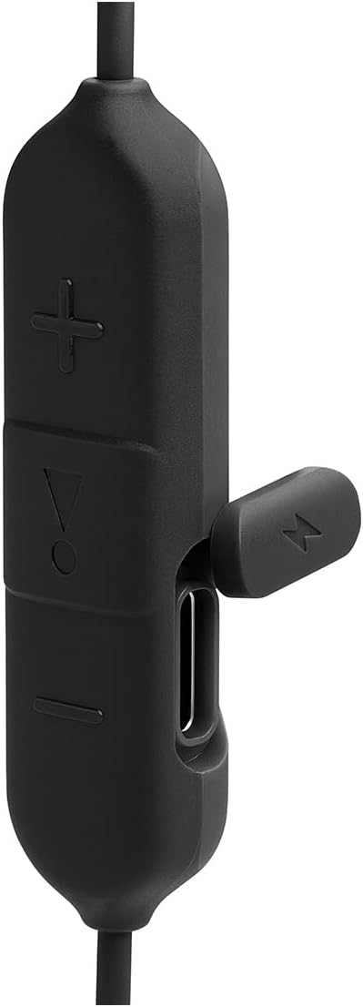 2 Wired - Waterproof Wired Sports in-Ear Headphones, Pure Bass Sound, Hands-Free Calls, Never Hurt. Never Fall Out. (Black)